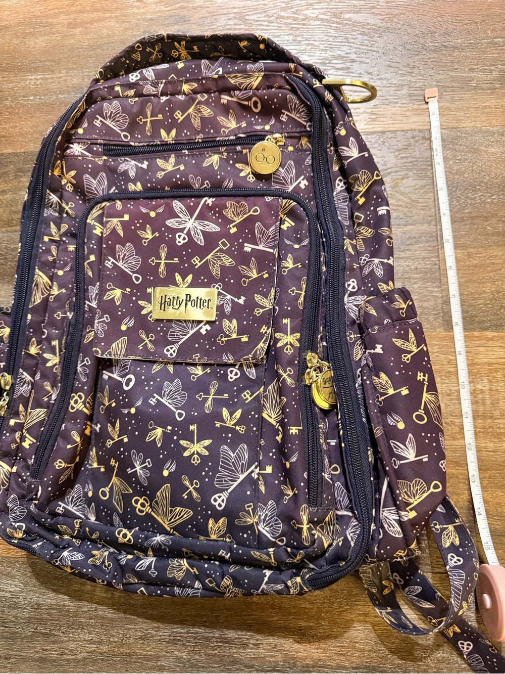 Purple and Gold Harry Potter Diaper Bag Backpack